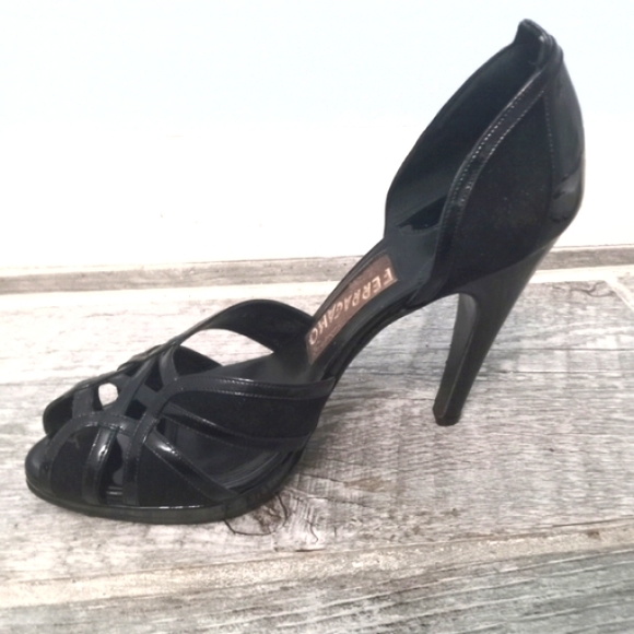 Salvatore Ferragamo Shoes - Salvatore Ferragamo Black Platform Cage D'orsay Pumps Size 9.5